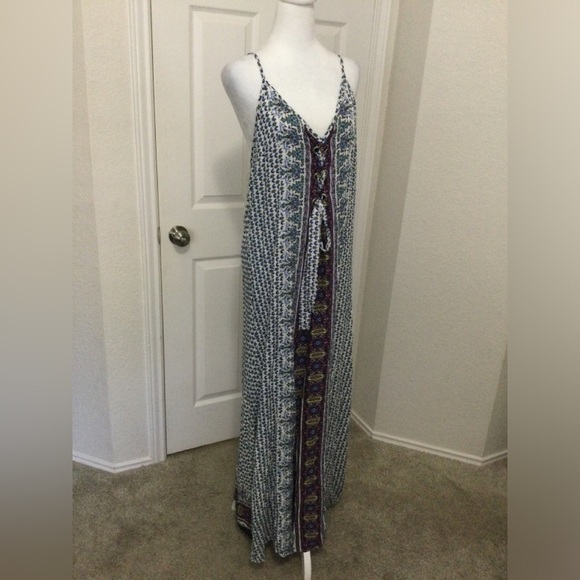 Ganji Floral Cotton Blend Maxi Dress Size L - Picture 2 of 10